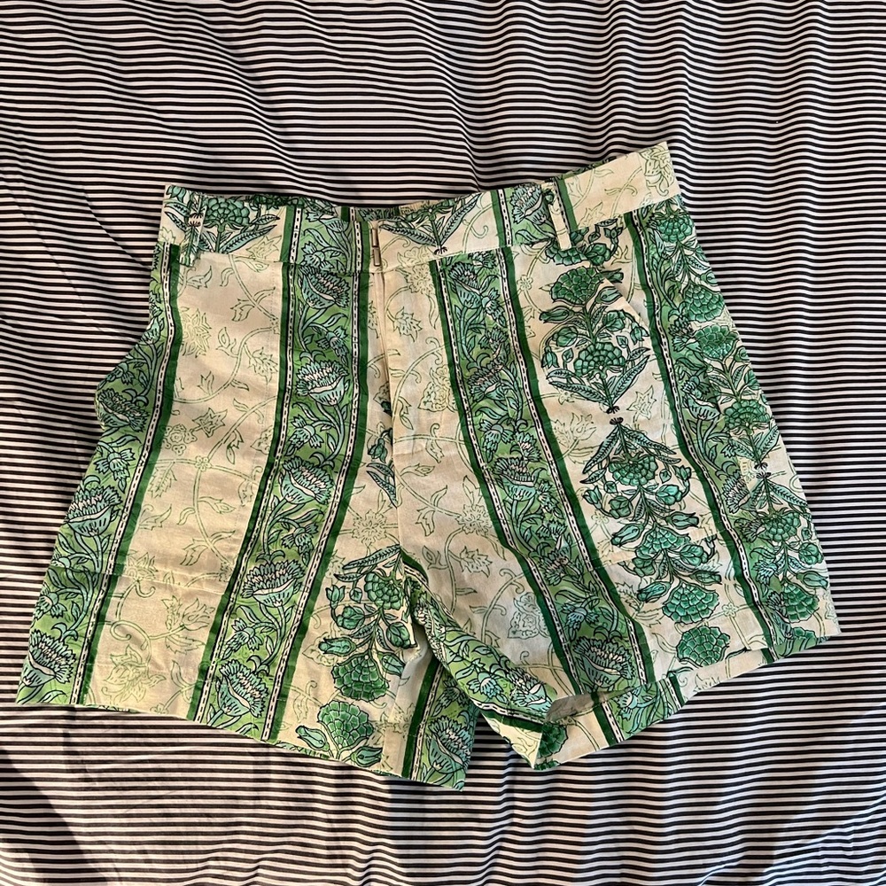 Roberta Roller Rabbit Green Paisley Shorts